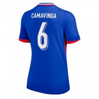France Eduardo Camavinga #6 Replica Home Shirt Ladies Euro 2024 Short Sleeve